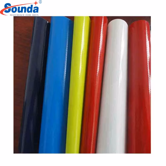 Bâche en PVC en tissu polyester enduit de PVC pour le roulement