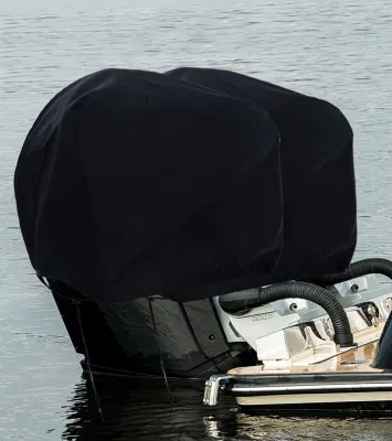 Couverture imperméable de moteur de bateau noire d'Oxford 600d